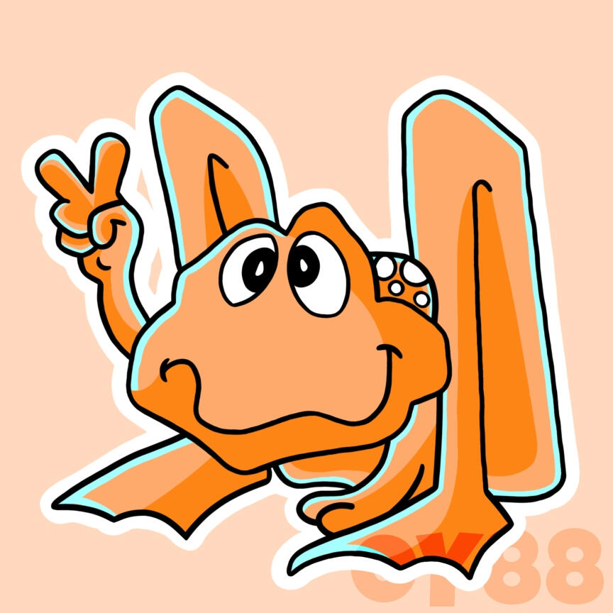 Orange Peace Frog 2025